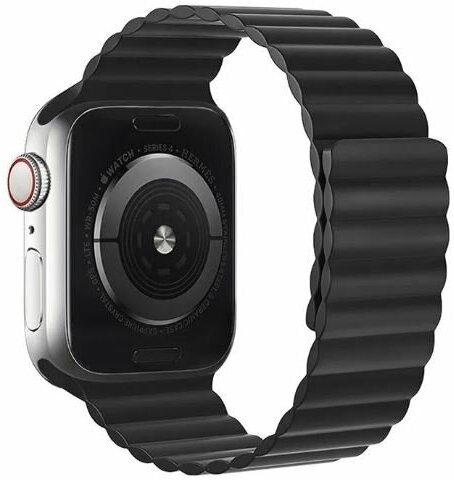 Ремешок для Apple Watch 38/40/41mm HOCO WA07 Flexible series magnetic силикон черный магнитная застежка