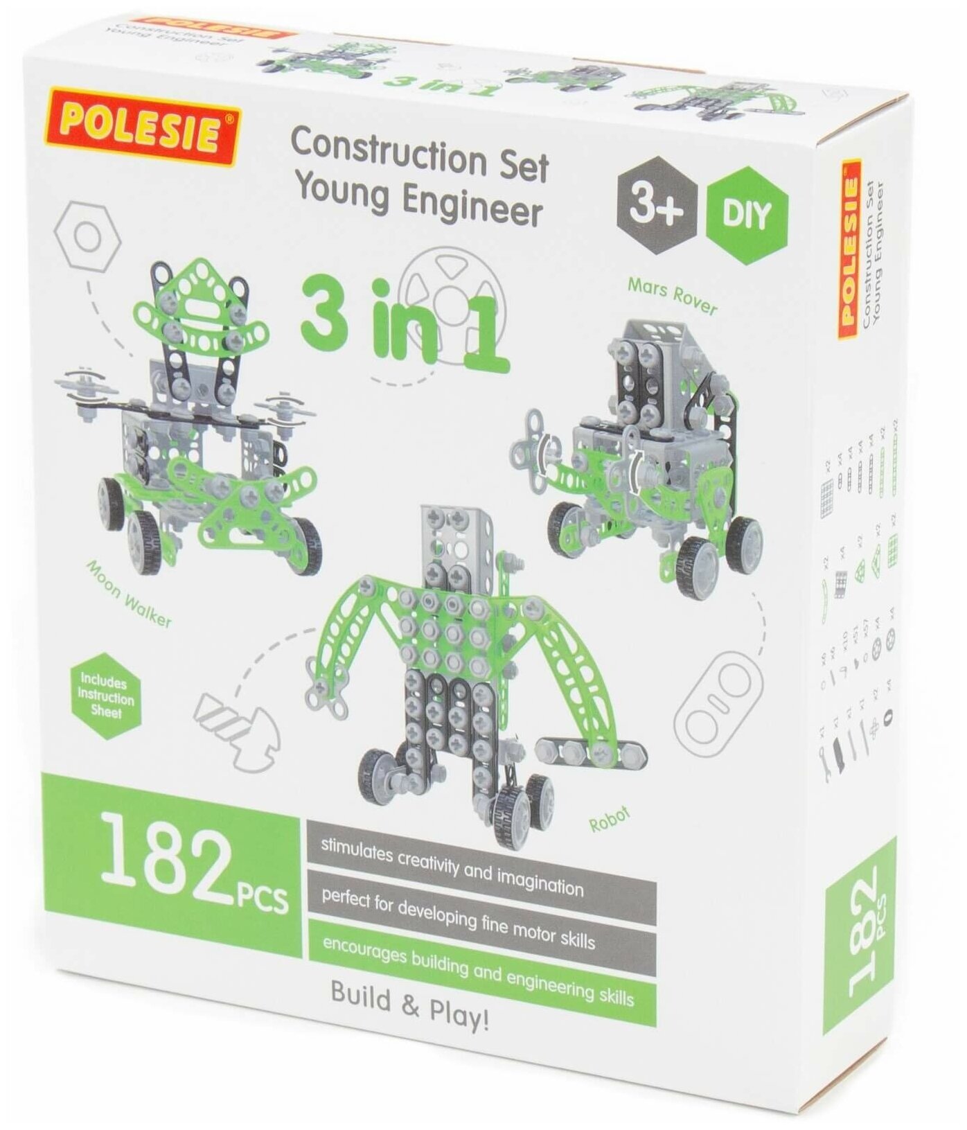 Полесье Конструктор Изобретатель 182 детали