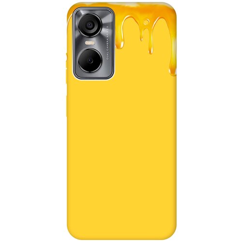 Силиконовый чехол на Tecno Pop 6 Pro, Техно Поп 6 Про Silky Touch Premium с принтом Honey желтый силиконовый чехол на tecno pop 6 pro техно поп 6 про silky touch premium с принтом nasty face зеленый