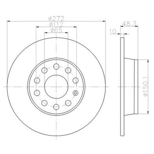 фото Тормозной диск hella 8dd 355 116-971