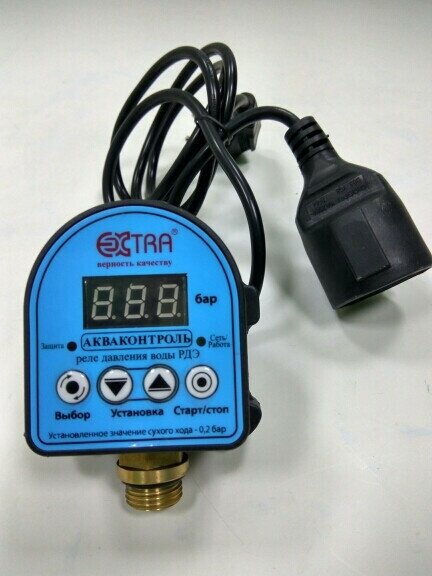 Акваконтроль РДЭ 1/2 22 кВт Реле давления воды электронное для насоса РДЭ-10-22
