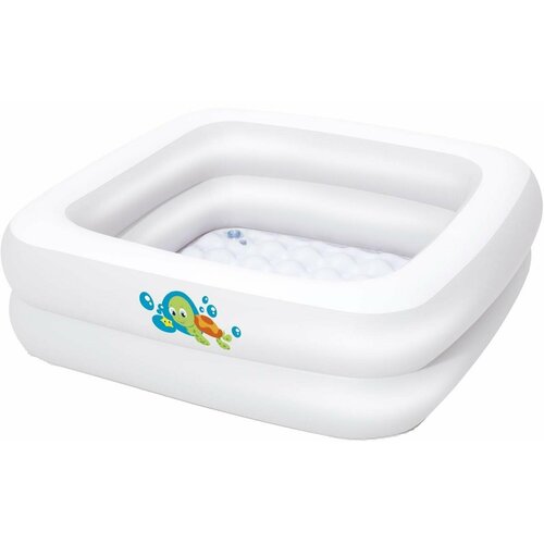 Детский надувной бассейн Baby Tub 86х86х25 см с надувным дном, до 3 лет, Bestway 51116