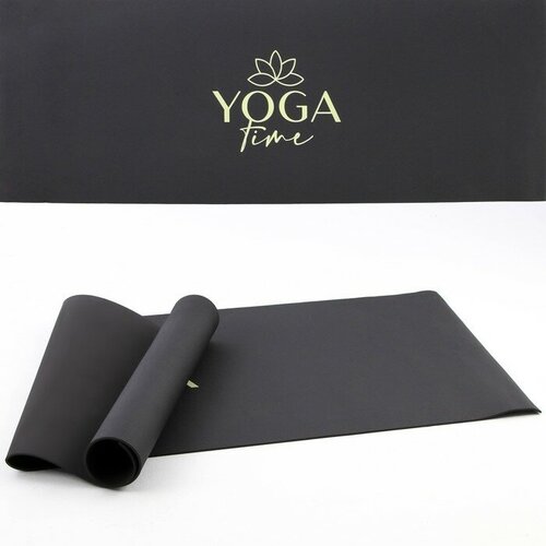 Коврик для йоги Yoga time, 173 х 61 х 0,4 см коврик для йоги девушка и лотос 173 х 61 х 0 4 см цвет синий