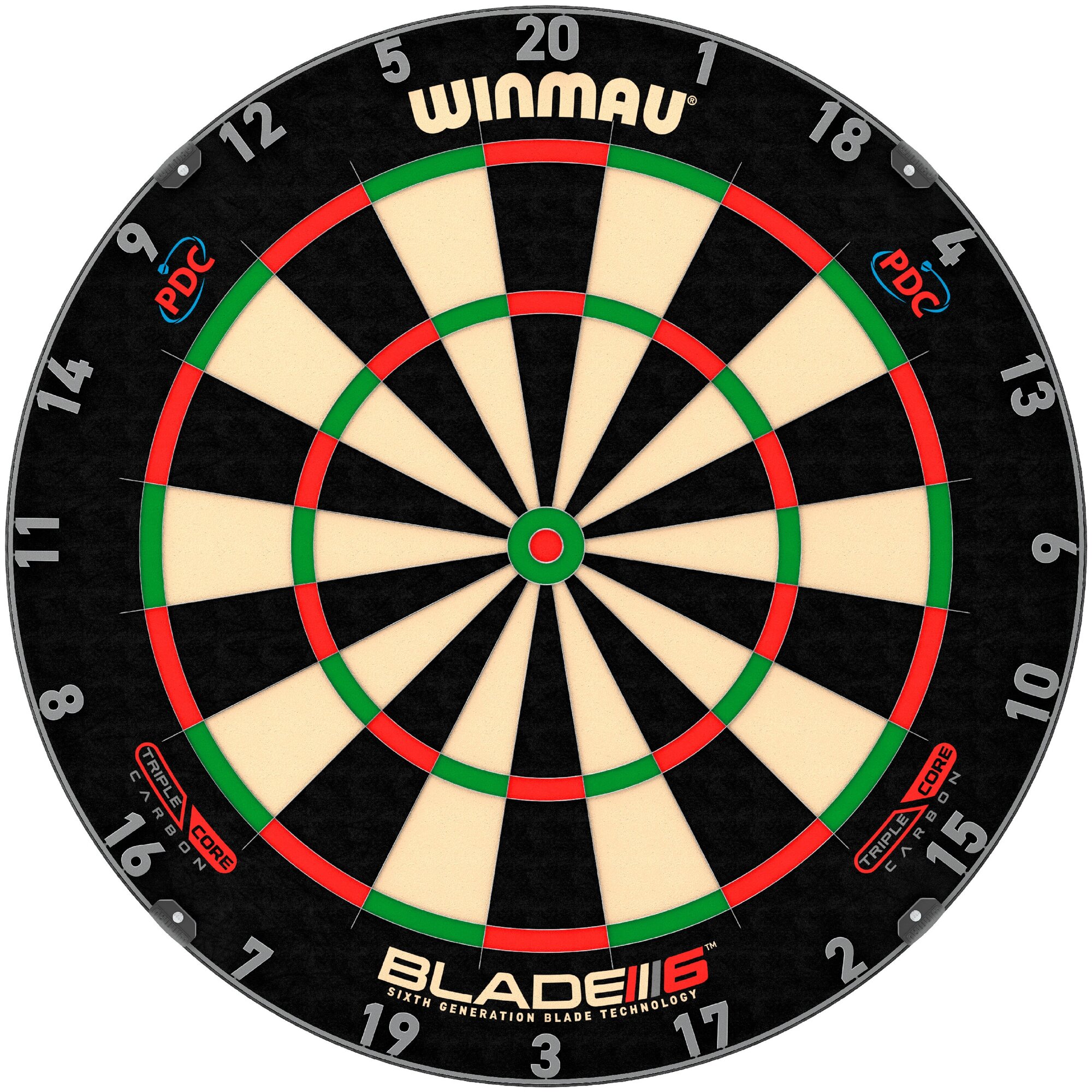 Трехслойная мишень для Дартс, Winmau Blade 6 Carbon Triple Core, профессиональный уровень, официальная мишень Чемпионата Мира PDC