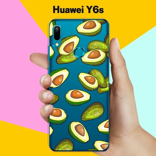 Силиконовый чехол на Huawei Y6s Зеленые авокадо / для Хуавей У6с