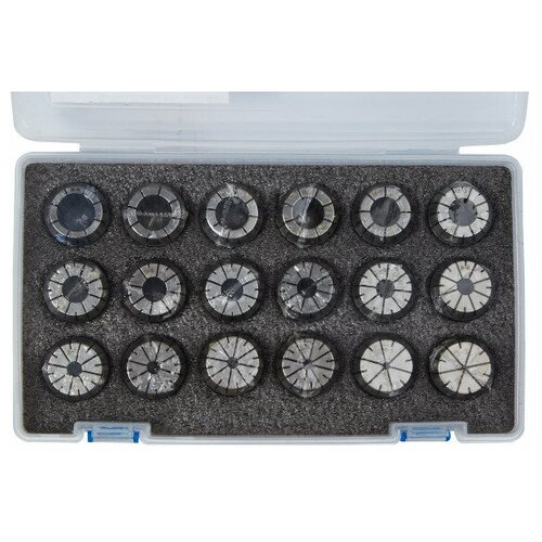 ZITOM Набор цанг ER32 3-20mm -18pcs пластик. коробка cb20009