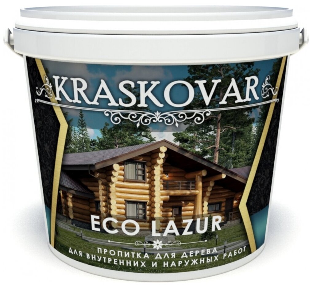 Пропитка для дерева Kraskovar Eco Lazur, акация 0,9л