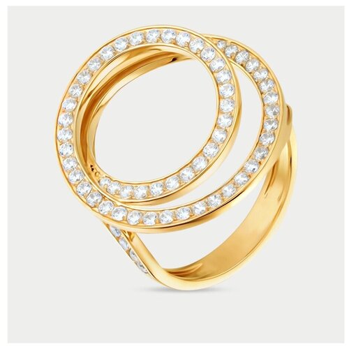 фото Золотое женское кольцо 585 пробы с фианитами (арт. к1287-5401) (18 / 5,08 / 4500000519428) gold center