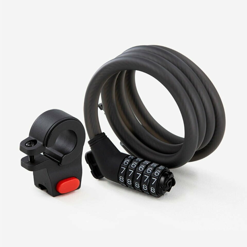 фото Замок-трос, противоугонный замок, система с кодом для велосипедов / электросамокатов Ninebot, Xiaomi и другие