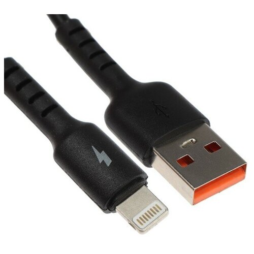 Кабель Exployd EX-K-1261, Lightning-USB, 3 А, 1 м, зарядка/передача данных, силикон, черный