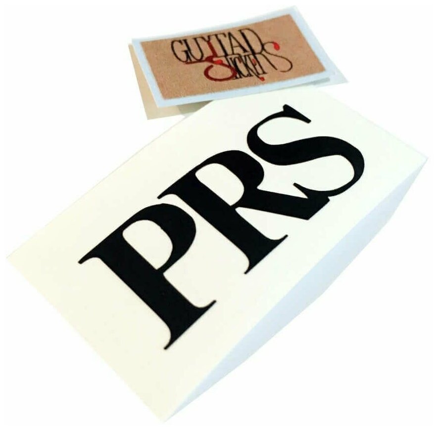 Виниловая наклейка логотип на головку грифа гитары "PRS"