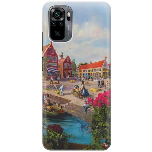 фото Чехол - накладка artcolor для xiaomi redmi note 10 с принтом "старинный амстердам" re:pa