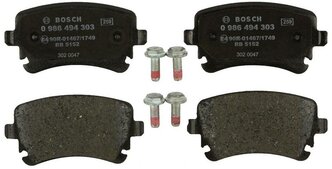 Дисковые тормозные колодки задние Bosch 0986494303 для Audi S4, Audi S6, Audi A8 (4 шт.)