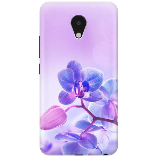 фото Cиликоновый чехол на meizu m5 / мейзу м5 с принтом "лиловые орхидеи" gosso