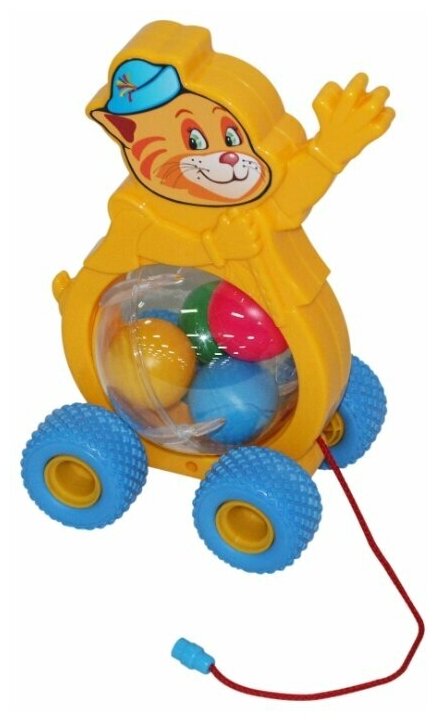 Каталка-игрушка Cavallino Бимбосфера Котёнок (54456), желтый
