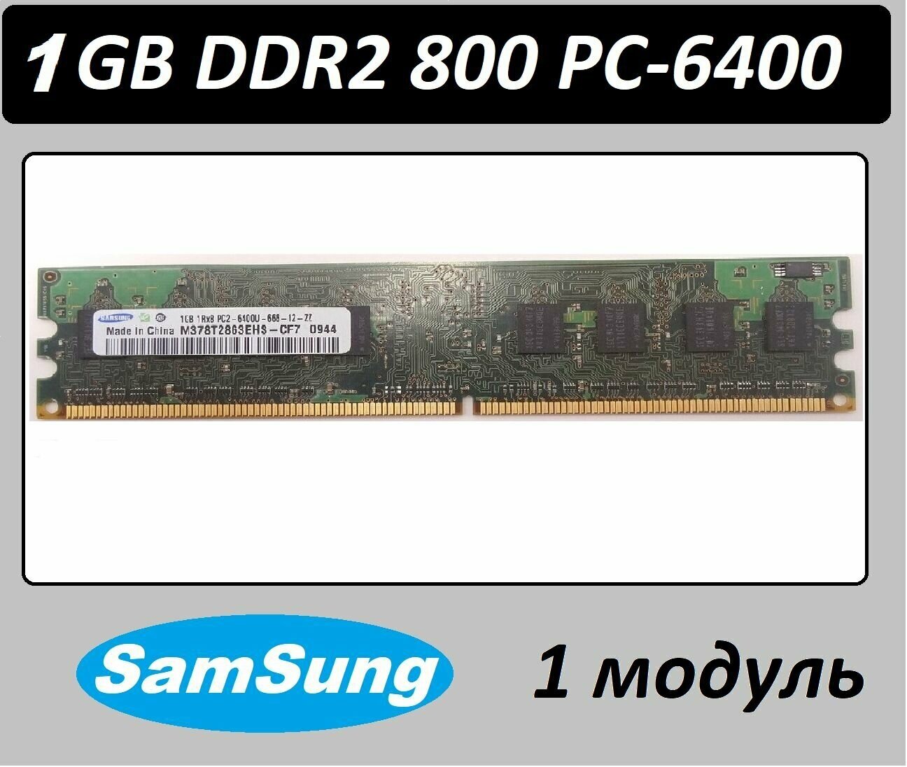 Оперативная память 1GB DDR2 PC-6400 Samsung 1gb 1rx8 pc2-6400u-666-12-zz 1Гб 1 Гб модуль ОЗУ