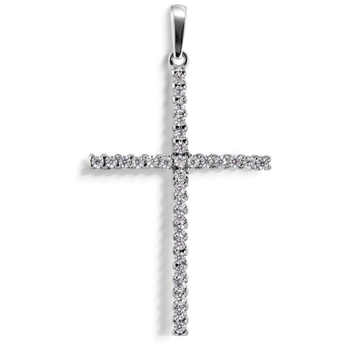 Подвеска, серебро, 925 проба, фианит