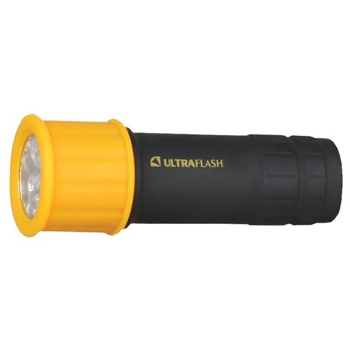 Ручной фонарь Ultraflash LED15001 черно-желтый led16011 фонарь 3xr03 черный cob led 3вт пластик блистер пакет ultraflash 14773 5 шт