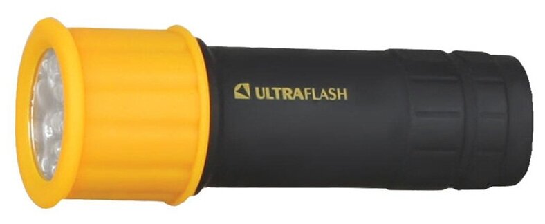 Ultraflash (фонарь 3XR03 светофор, желтый с черным, 9 LED, пластик, блистер) ULTRAFLASH LED15001-B (1 шт.)