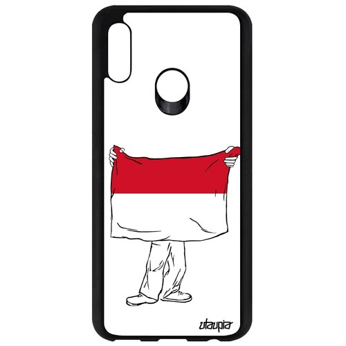 фото Чехол на honor 10 lite, "флаг монако с руками" патриот государственный utaupia