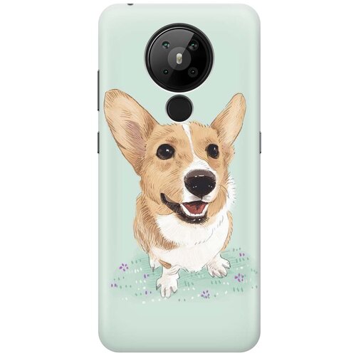 фото Cиликоновый чехол на nokia 5.3 / нокиа 5.3 с принтом "корги" gosso