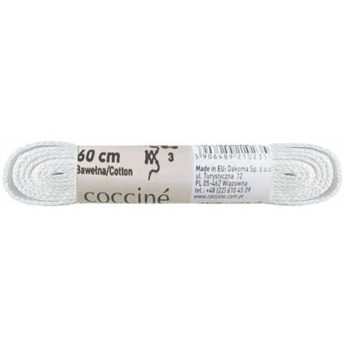 Шнурки хлопковые толстые Coccine, белый, 7 мм, 60 см
