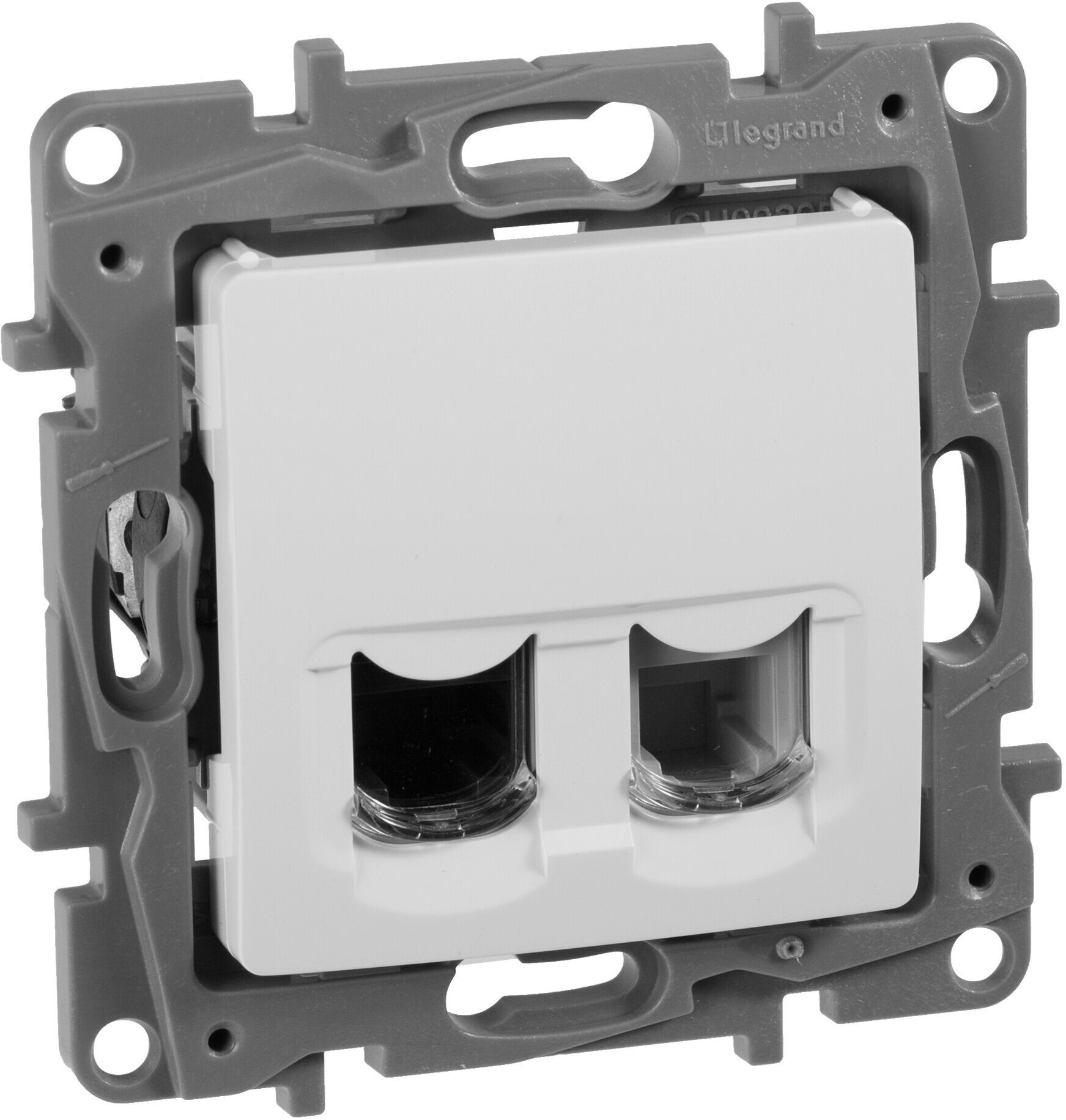 Legrand Etika Бел Розетка тел.+ комп. (RJ11+RJ45) 5 кат. UTP 672252