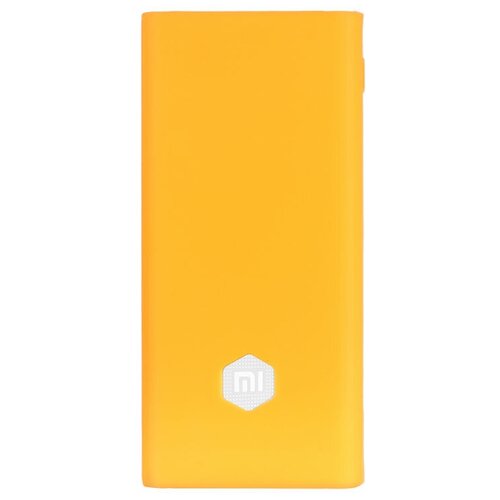 фото Силиконовый чехол для внешнего аккумулятора xiaomi mi power bank 2c 20000 ма*ч (plm06zm), оранжевый padda