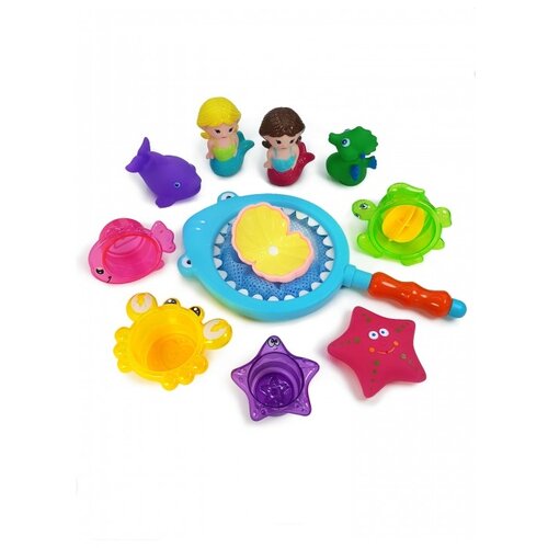 Набор игрушек для ванной Русалки с сачком YATOYA