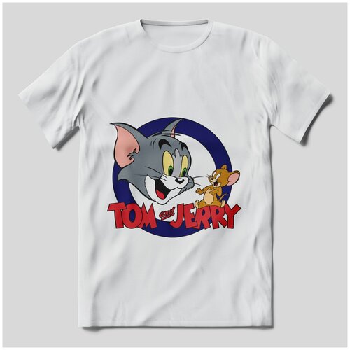 фото Футболка tom and jerry(герой, персонаж, pixar мультфильм, том и джерри, кот, мышь) - 2 размер - 30 brut-shop