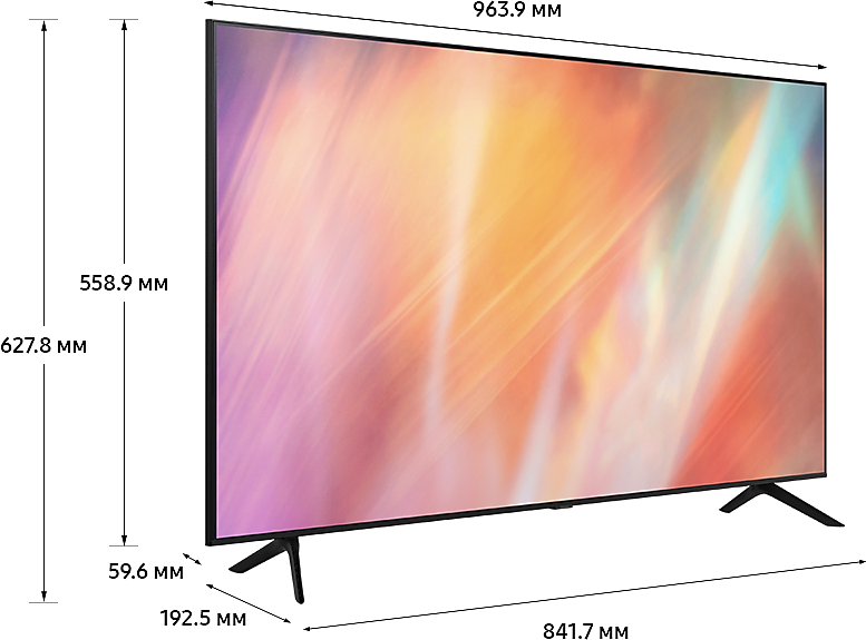 43" Телевизор Samsung UE43AU7100U 2021 LED HDR QLED Crystal UHD