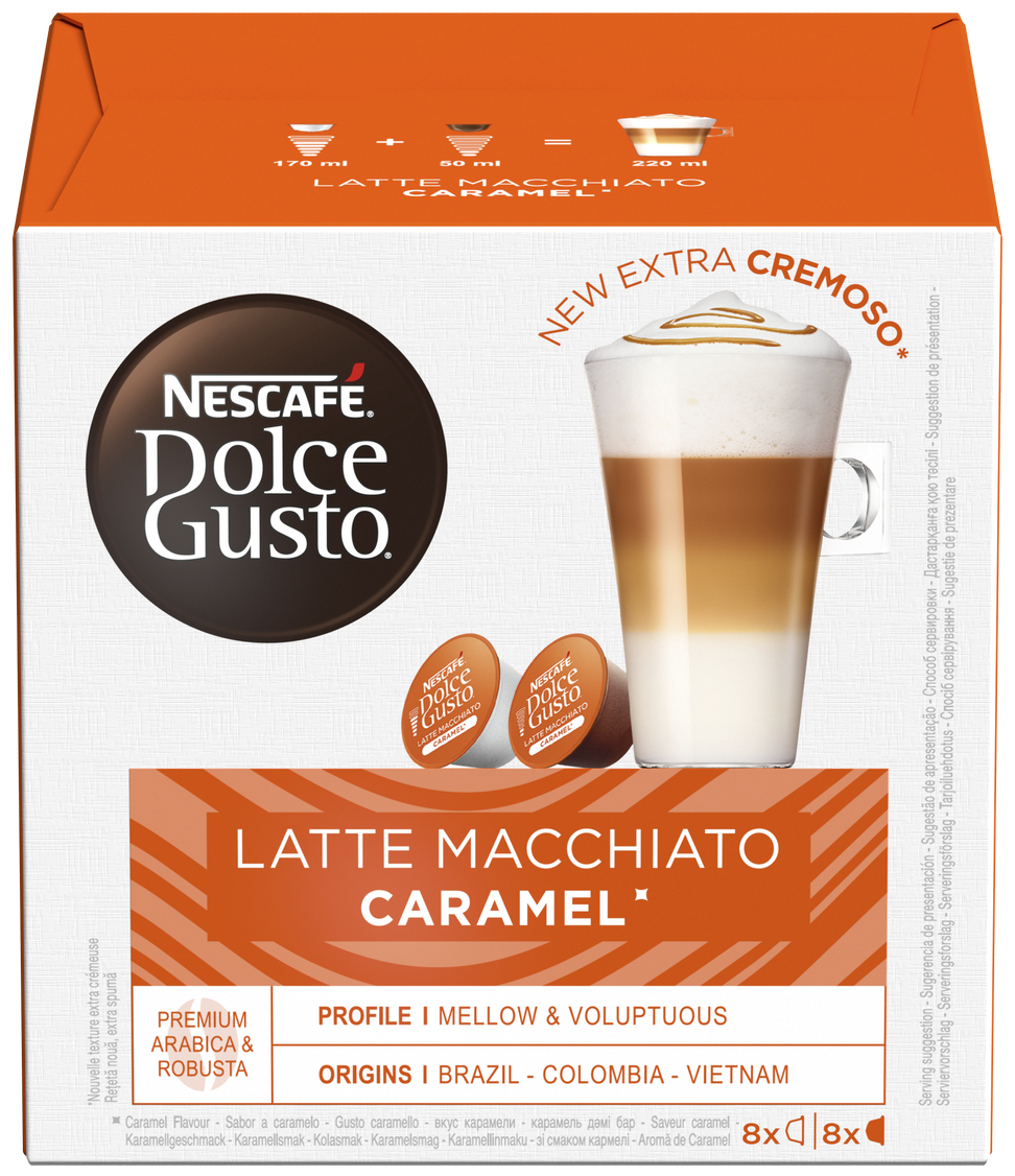 Кофе в капсулах Nescafe Dolce Gusto Latte Macchiato Caramel, 16 капсул - фотография № 2