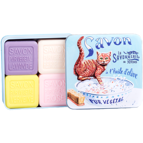 La Savonnerie de Nyons Набор кускового мыла Chat Roux, 4 шт., 100 г