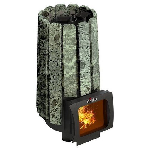 фото Дровяная печь для бани grill’d cometa 180 vega short window max stone