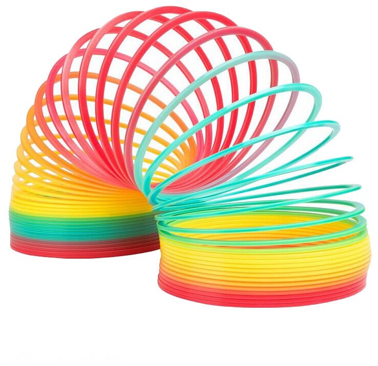 Ретро-пружинка "Slinky" радуга. Игрушка- антистресс.
