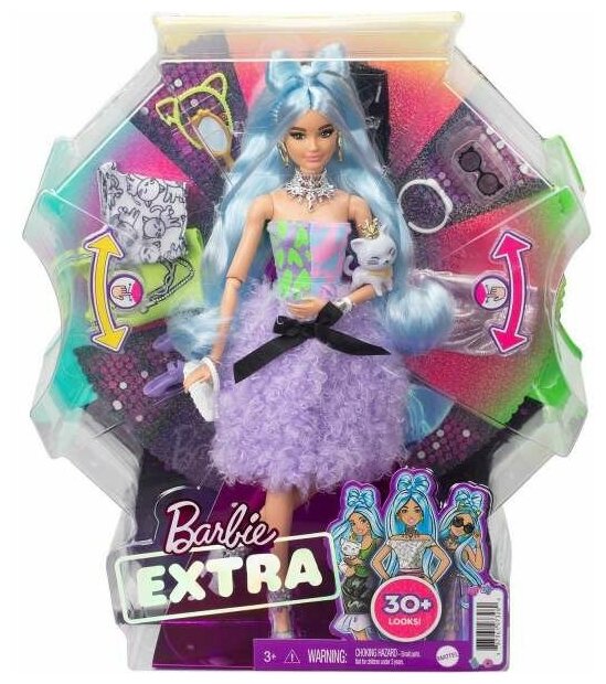 Кукла Barbie Экстра со светло-голубыми волосами, GYJ69