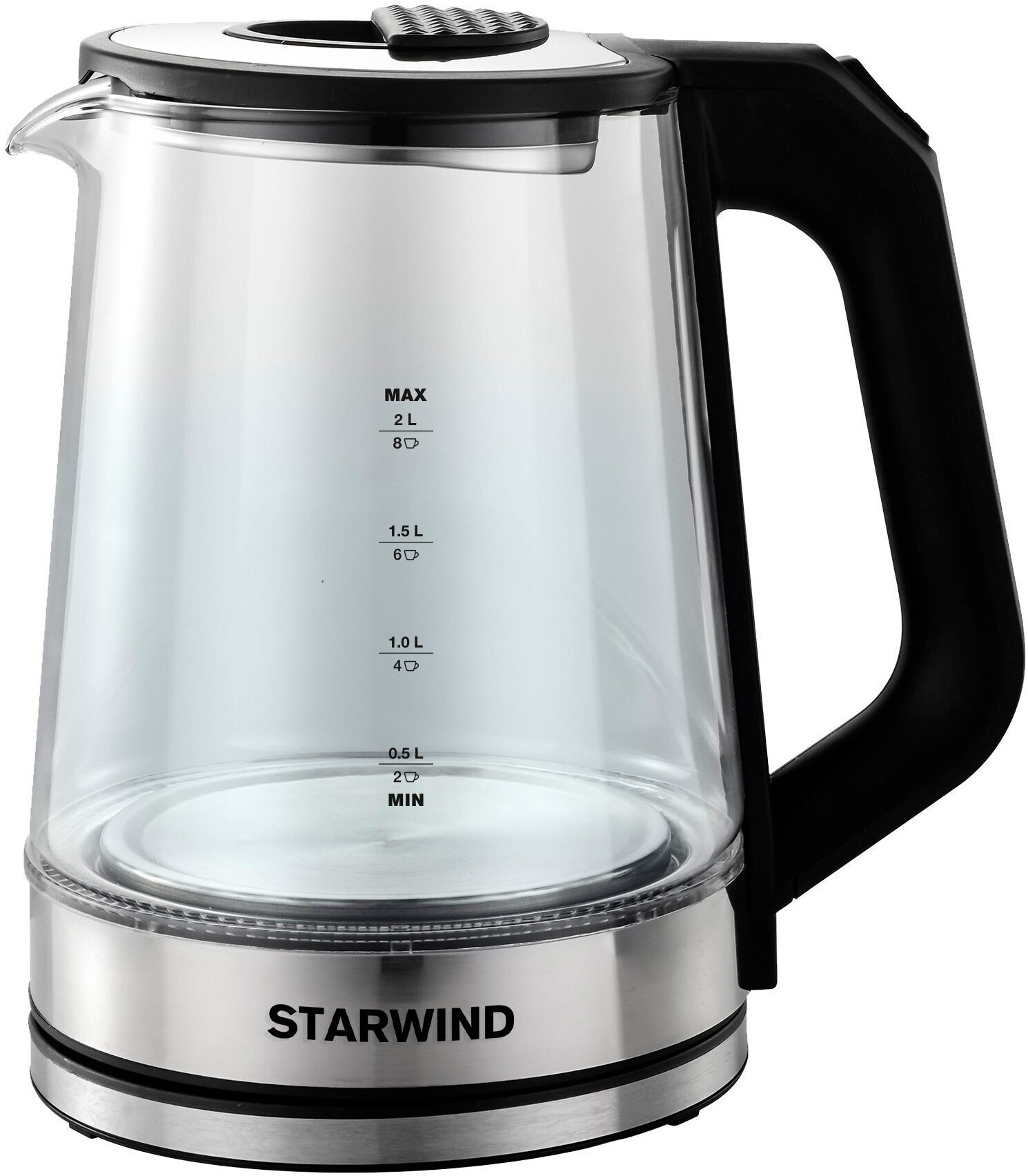 Чайник электрический Starwind SKG5778 черный/прозрачный, стекло - фото №10