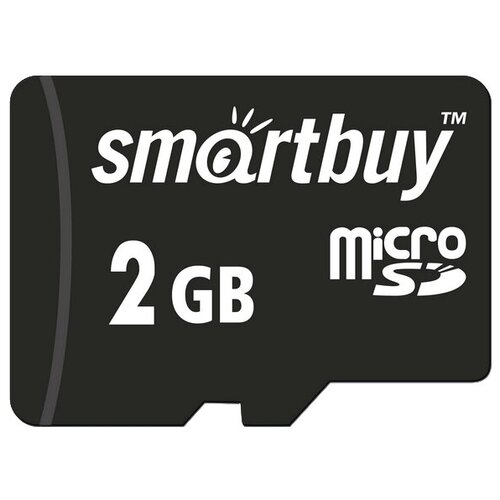 Карта памяти SmartBuy microSD 2 ГБ Class 4, V10, A1, R/W 1.5/2.45 МБ/с, 1 шт., черный