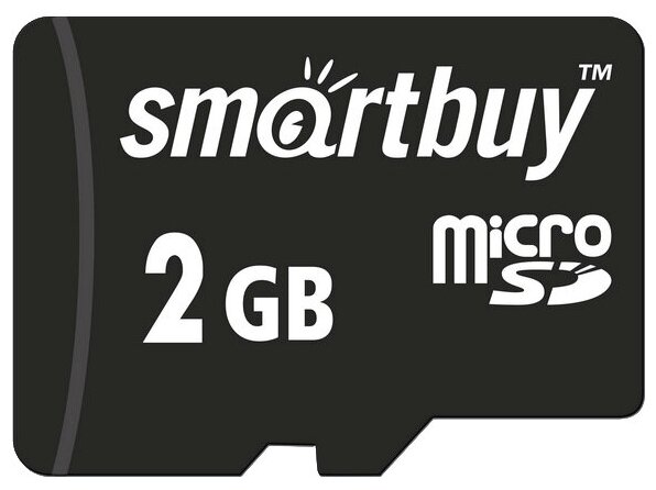 micro SD карта памяти Smartbuy 2 GB (без адаптеров)