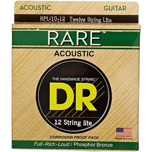 DR RPL-10/12, 12 String (10/10 - 48/28) Струны для 12-струнной акустической гитары