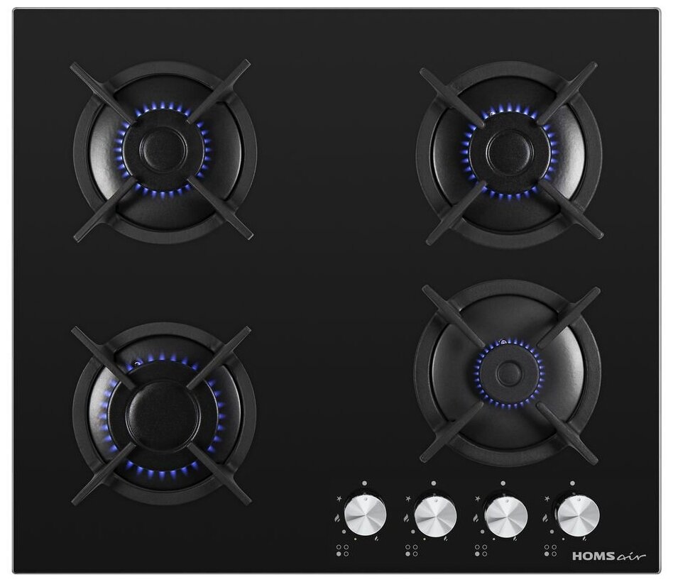 Газовая варочная панель HOMSair/ Газовая варочная панель HOMSair HGG641BK - фотография № 1