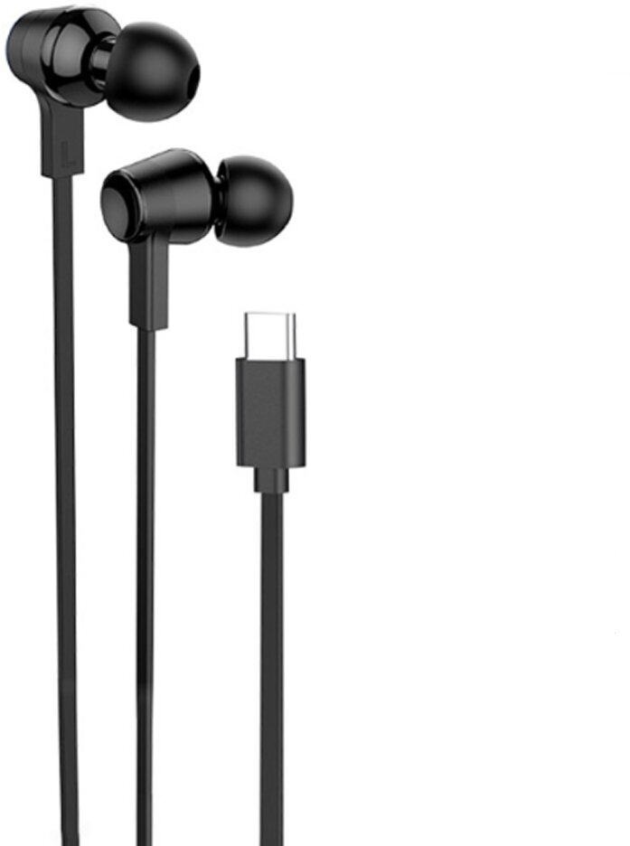 Наушники M86, Type-C, Ocean universal digital earphones, HOCO, вакуумные с микрофоном, черные