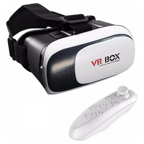 фото Очки виртуальной реальности для смартфона vr box vr 2.0 с пультом, черный
