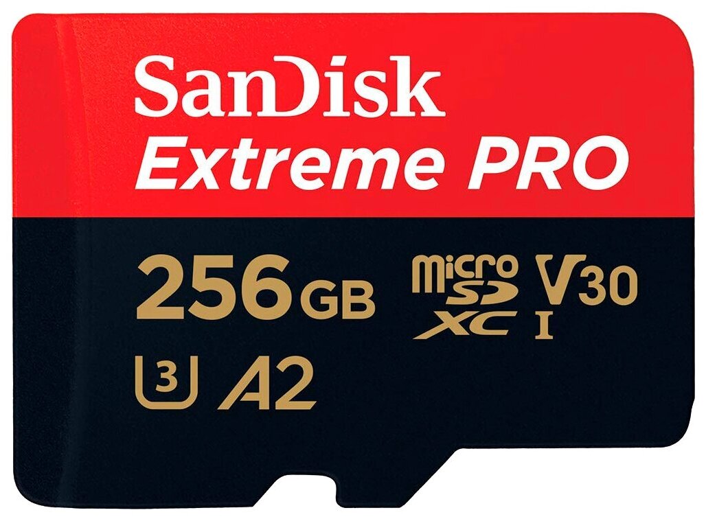 Карта памяти Sandisk Extreme Pro microSDXC 256GB + SD Adapter