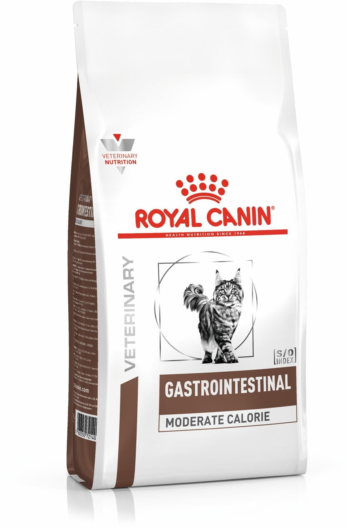 ROYAL CANIN VD GASTRO INTESTINAL MODERATE CALORIE GIM35 400 г ветеринарная диета для кошек с пониженным содержанием жира, при воспалении кишечника, нарушении перевариваемости 2шт