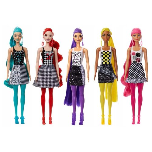 фото Игровой набор barbie в2 color reveal monochrome doll сюрприз с аксессуарами gtr94