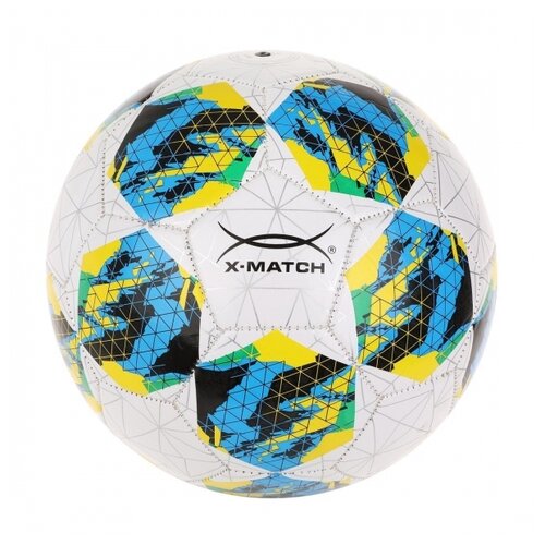 фото Мяч футбольный x-match, 1 слой pvc, 1.6 mm., пятиугольники