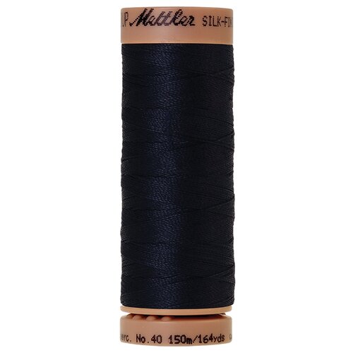 Нить для машинного квилтинга SILK-FINISH COTTON 40, 150 м 100% хлопок 0827 Dark Blue ( 9136-0827 )