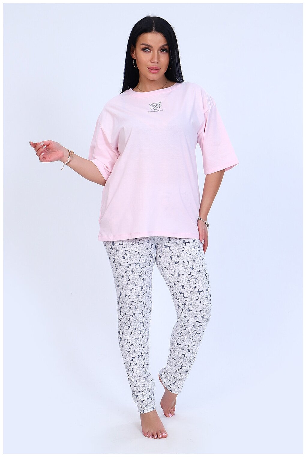 Женская домашняя пижама ( футболка+ брюки), размер 48 - фотография № 8