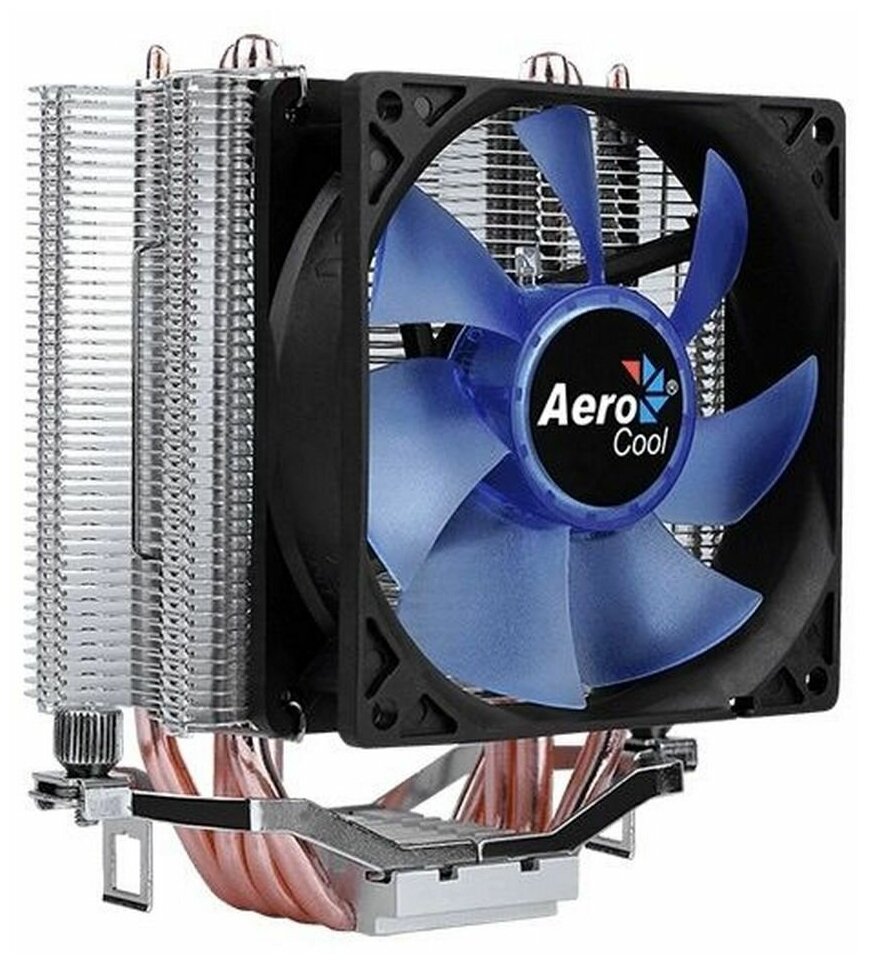 Вентилятор для процессора Aerocool Verkho 4 Lite 125W/ Intel 115*/AMD/ PWM / Blue LED/ Clip